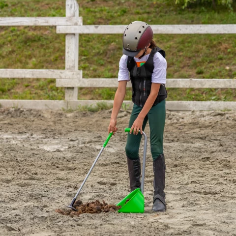 Лопата с гребло Mistboy Mini, зелена, 60 см