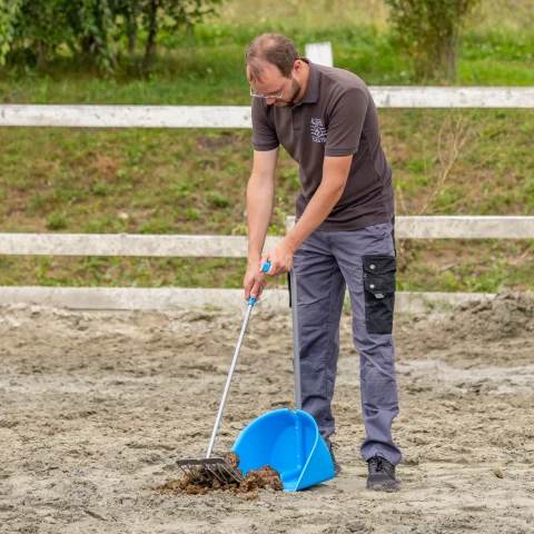 Лопата с гребло Mistboy, синя, 75 см