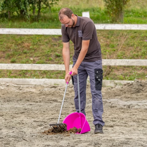 Лопата с гребло Mistboy, розова, 75 см