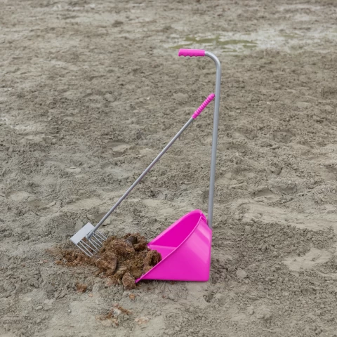 Лопата с гребло Mistboy, розова, 90 см