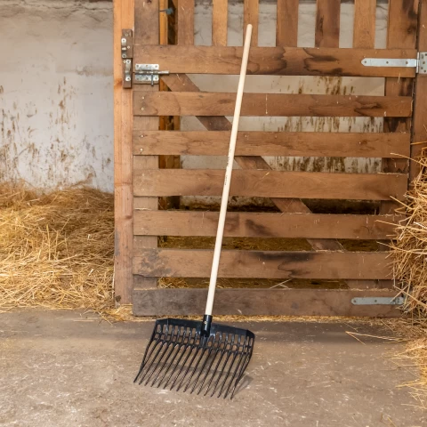 Вила за оборски тор, EcoFork, черна, 40 × 33 cм