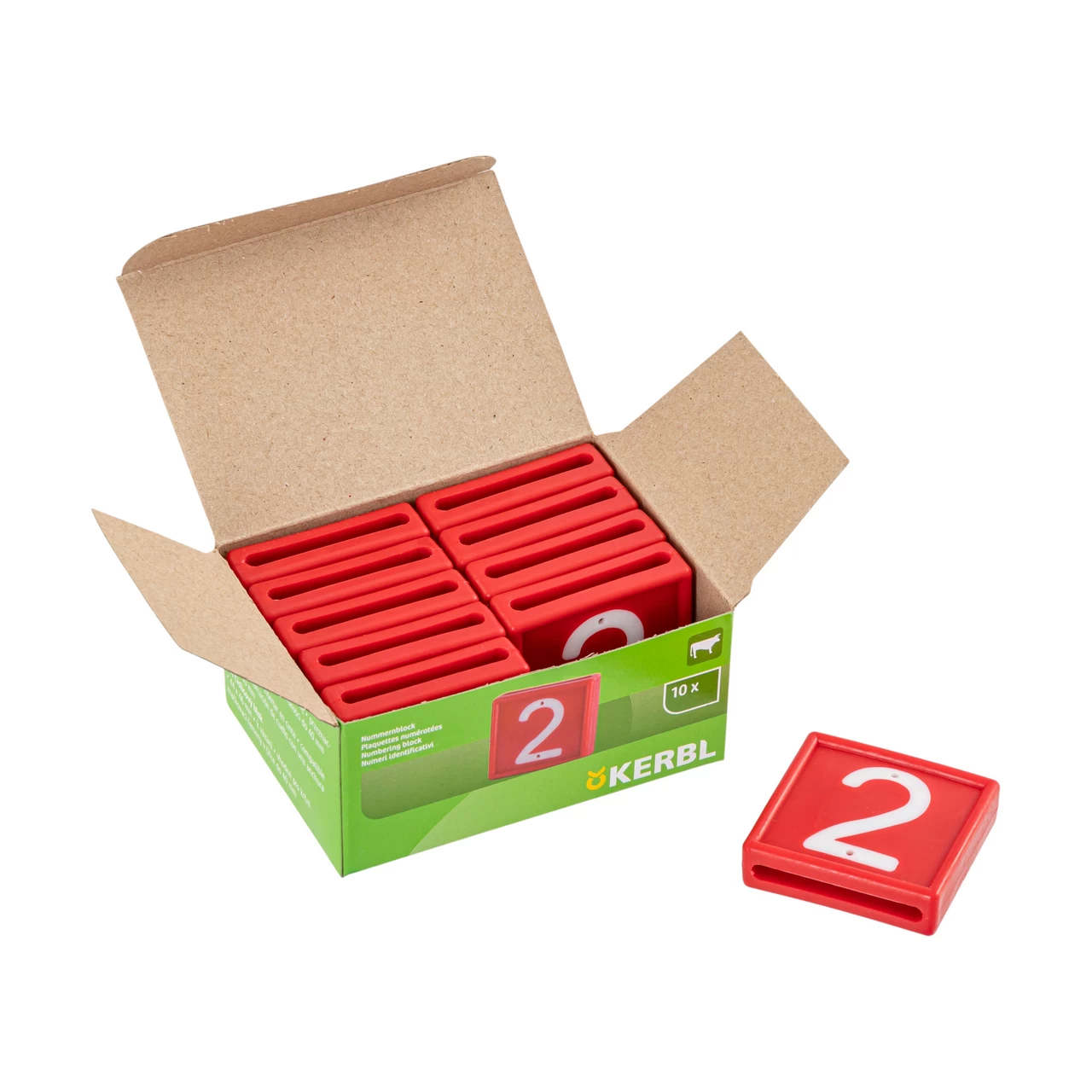 Цифри за маркиращ колан за животни, №2, 10 бр.