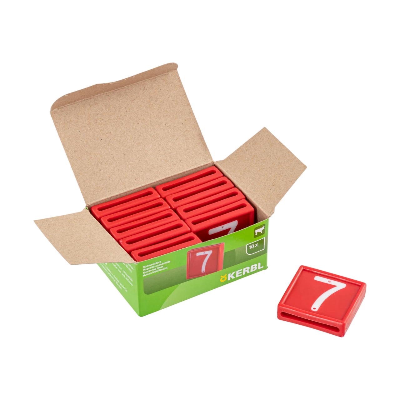 Цифри за маркиращ колан за животни, №7, 10 бр.