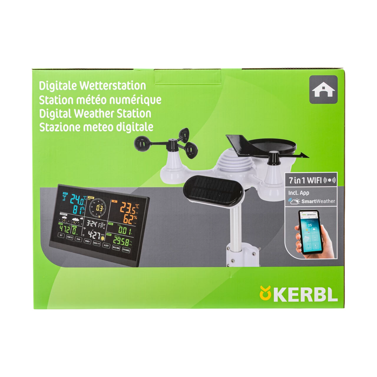 Цифрова метеорологична станция, 7 в 1 с WiFi свързаност и мобилно приложение