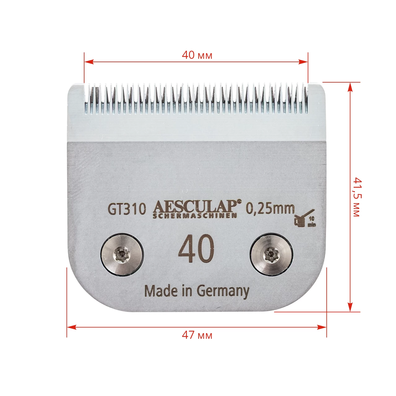 Ножче за машинка за стригане, Aesculap DuratiVet, 40 мм