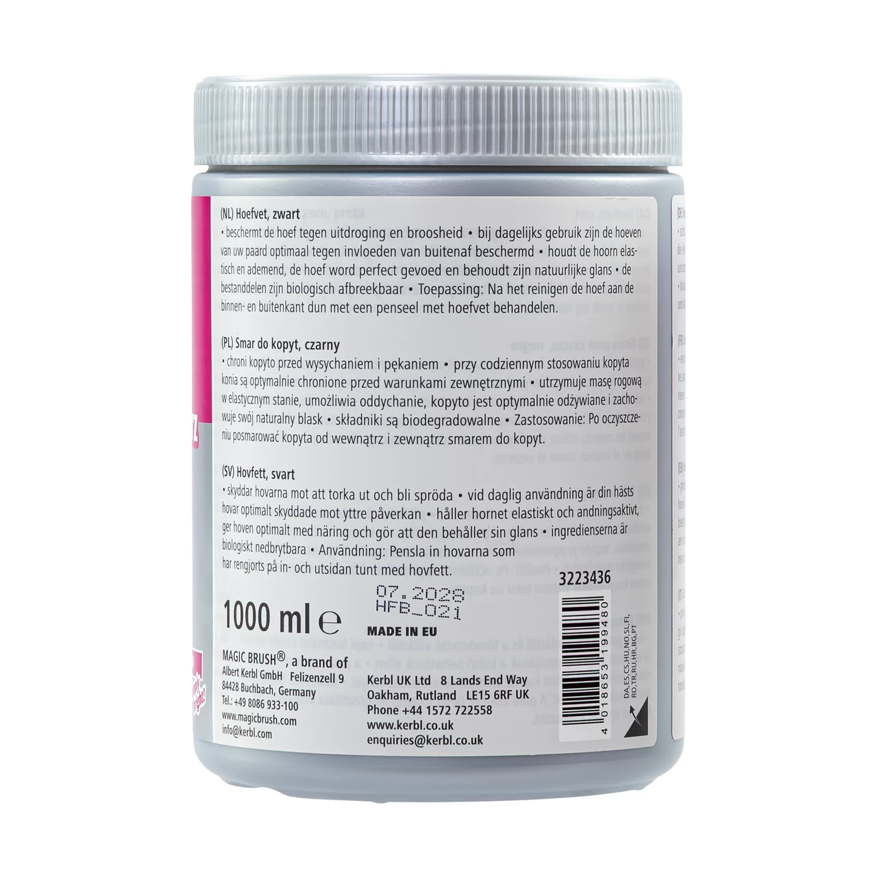 Мехлем за копита MagicBrush, черен, 1000 мл