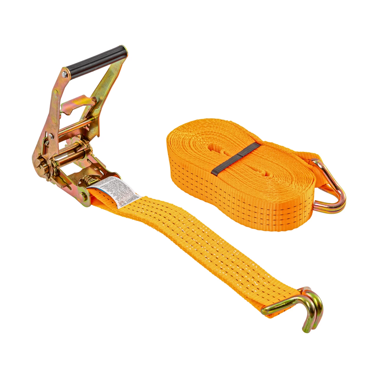 Колан за укрепване на товари с тресчотка, оранжев, 4000 кг, 50 мм × 10 м