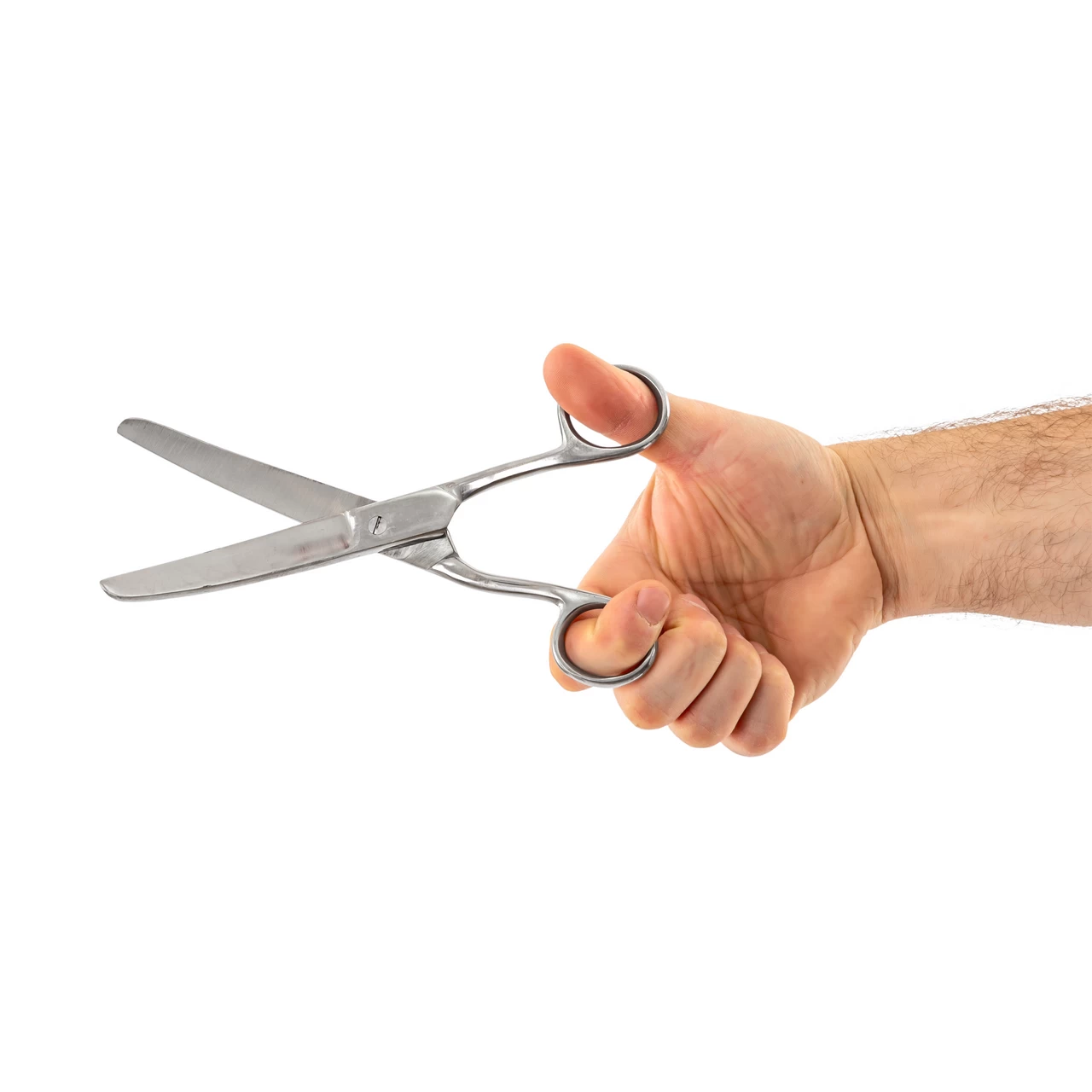 Извита ножица за рязане на превръзки, от неръждаема стомана, 200 мм