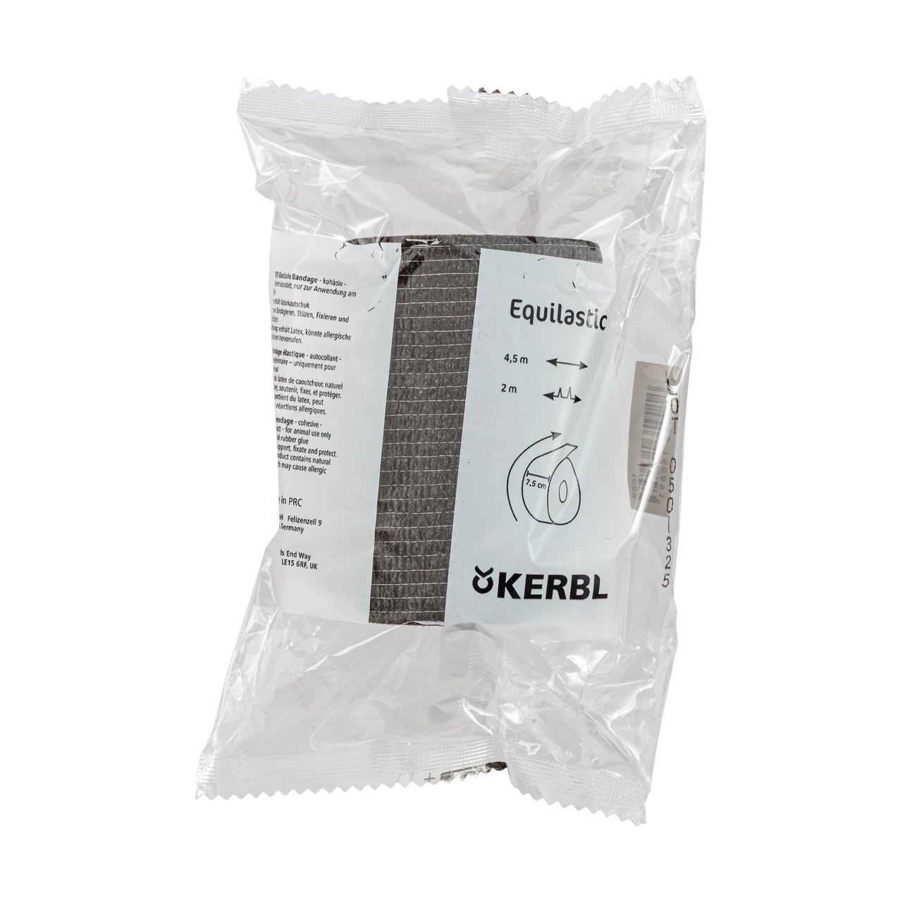 Бинт за копита, Equilastic, черен, 450 × 7,5 см