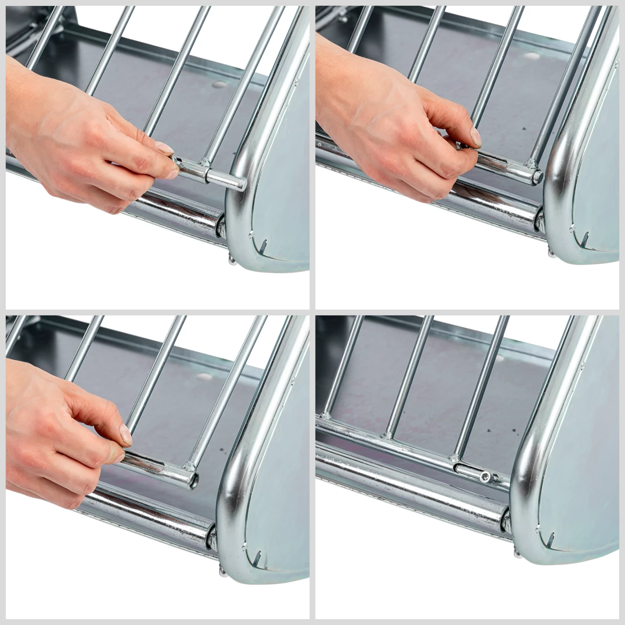 Метална ясла за сено, за монтаж на стена, 60 × 53 см