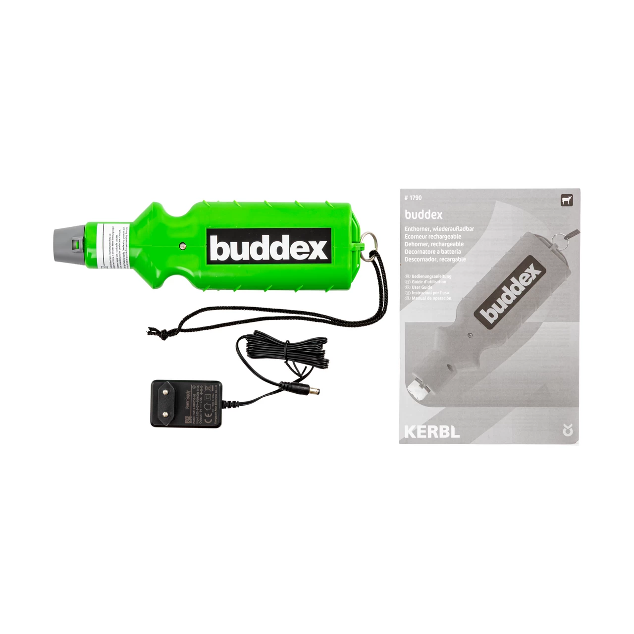 Акумулаторен обезроговител за телета, Buddex