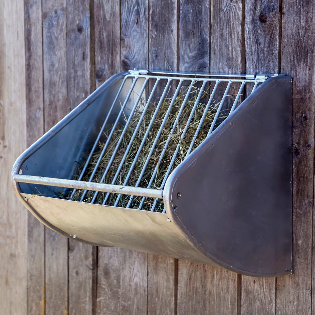 Метална ясла за сено, за монтаж на стена, 60 × 53 см