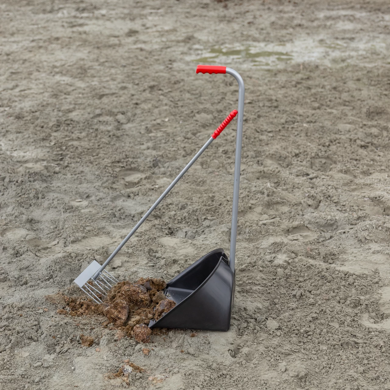 Лопата с гребло Mistboy, черна, 90 см